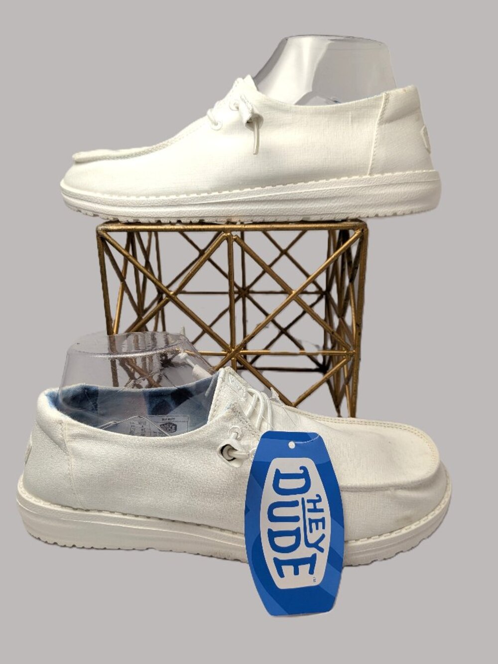 Hey Dude Wendy Silk Moon White Women's 10 Slip-on Comfort NWT